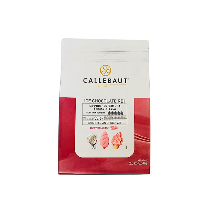 immagine Callets Cioccolato Ruby Ice callebaut