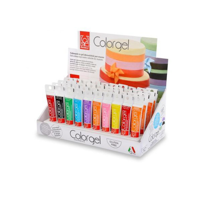 immagine coloranti alimentari assortiti in gel