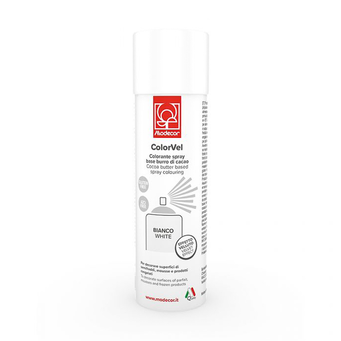 immagine colorante alimentare spray vellutato bianco modecor