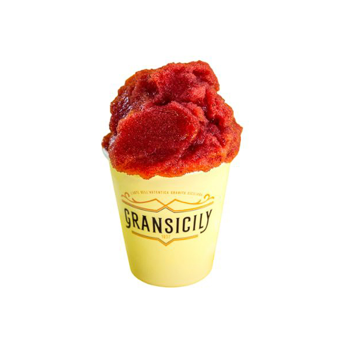 immagine granita vaschetta fragola