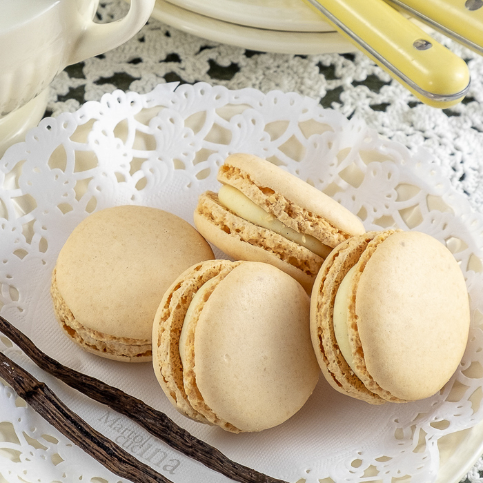 immagine macaron alla vaniglia