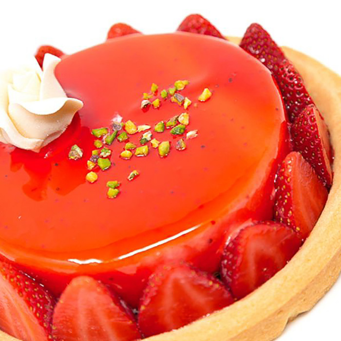 immagine glassa specchio alla fragola puntogel