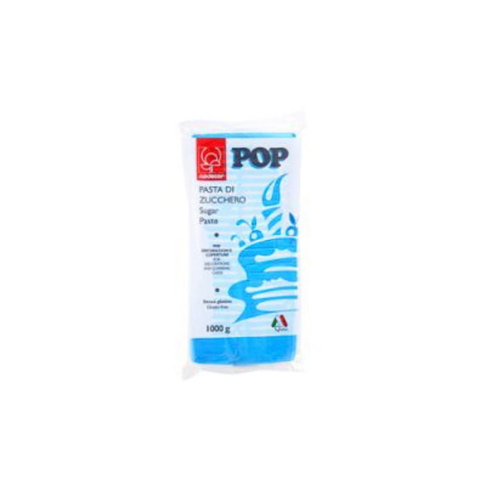 immagine pasta di zucchero pop ciano
