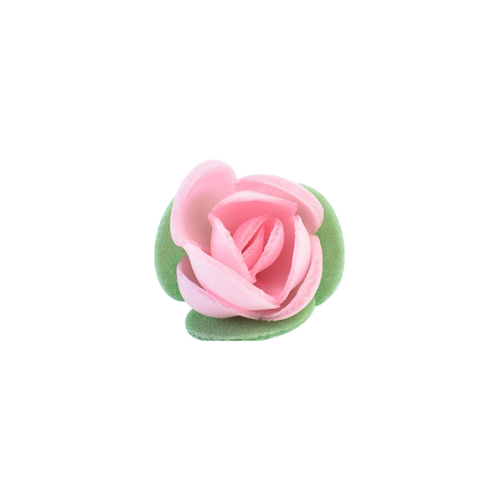 immagine rose in cialda rosa con foglie